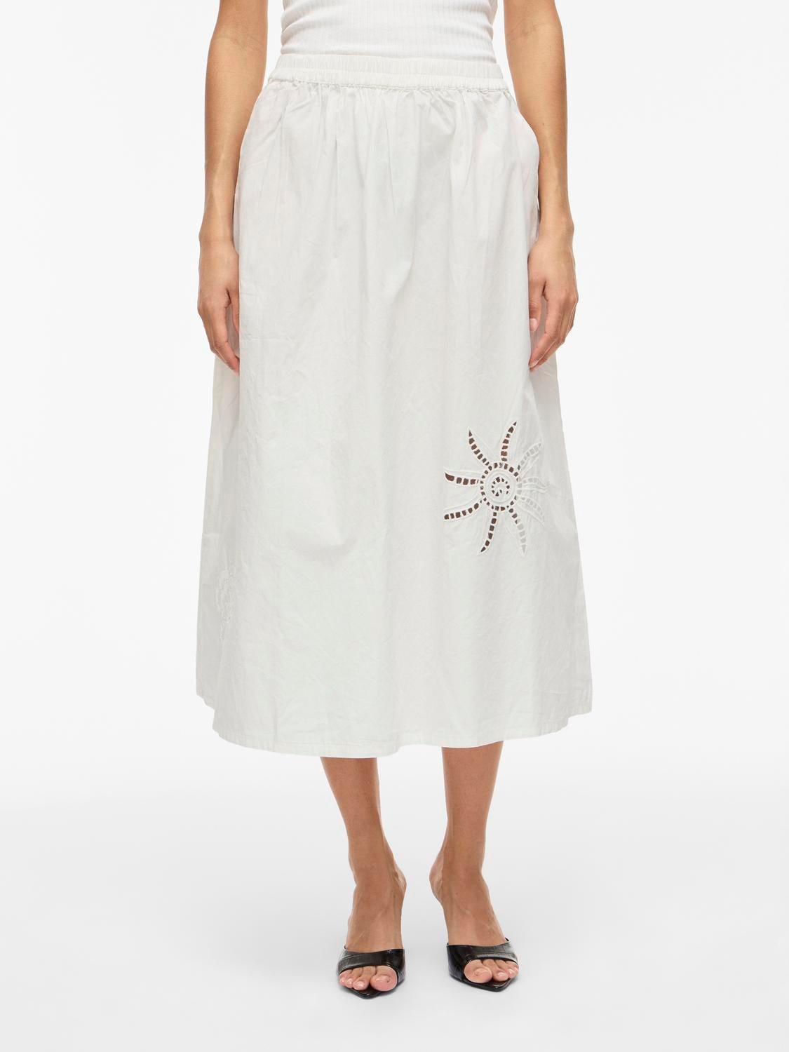 VILAYKI Midi Skirt - Snow White - VERO MODA & VILA Bergvik